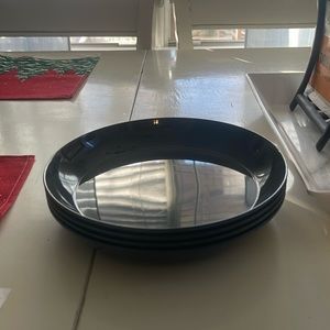 Lot of 4 Katie Kime hard plastic plates